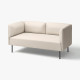 Sofa modułowa, 2-osobowa, Vissle/beżowy metal LILLEHEM 194.712.79