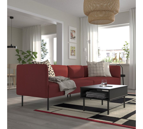 4-osobowa sofa modułowa, Gunnared/brązowoczerwony metal LILLEHEM 195.360.25