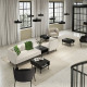 3-os sofa moduł ze stolik bocznym, Vissle beżowy/metal LILLEHEM 195.362.66