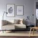 Modułowa sofa narożna, 2-osobowa, Vissle beżowy/metal LILLEHEM 195.362.85