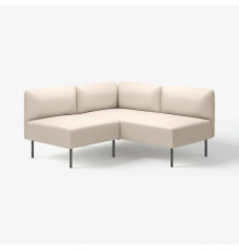 Modułowa sofa narożna, 2-osobowa, Vissle beżowy/metal LILLEHEM 195.362.85