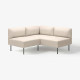 Modułowa sofa narożna, 2-osobowa, Vissle beżowy/metal LILLEHEM 195.362.85