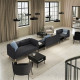 5-os sofa moduł ze stolikiem boczn, Gunnared/ciemnoszary drewno LILLEHEM 195.697.42