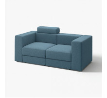 Sofa modułowa, 2-osobowa, z zagłówkiem/Axvall ciemny szaroniebieski JÄTTEBO 196.083.24