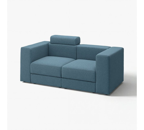 Sofa modułowa, 2-osobowa, z zagłówkiem/Axvall ciemny szaroniebieski JÄTTEBO 196.083.24