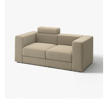 Sofa modułowa, 2-osobowa, z zagłówkiem/Johanneshov brązowobeżowy JÄTTEBO 196.088.52