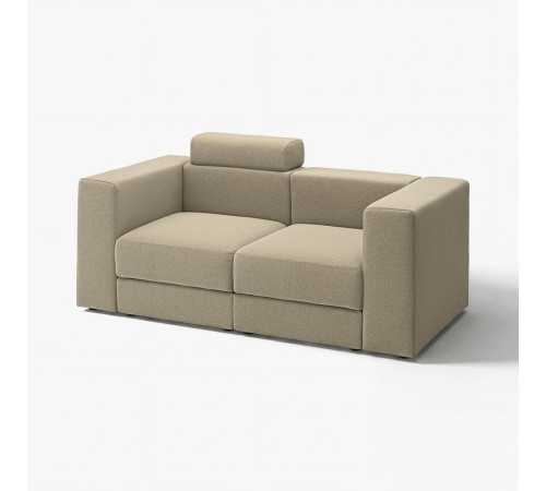 Sofa modułowa, 2-osobowa, z zagłówkiem/Johanneshov brązowobeżowy JÄTTEBO 196.088.52
