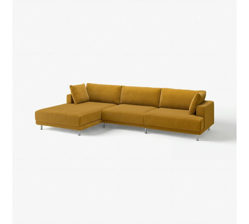4,5 osobowa sofa modułowa, z szezlongiem, lewy/Samsala żółtobrązowy UPPÅKRA 196.130.47