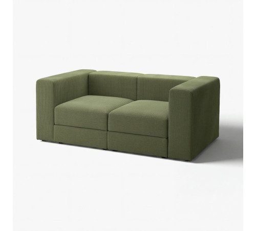 Sofa modułowa, 2-osobowa, Samsala ciemny żółto-zielony JÄTTEBO 294.714.05