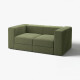 Sofa modułowa, 2-osobowa, Samsala ciemny żółto-zielony JÄTTEBO 294.714.05