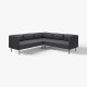 Sofa modułowa narożna, 4-osobowa, Gunnared ciemnoszary/metal LILLEHEM 295.361.57