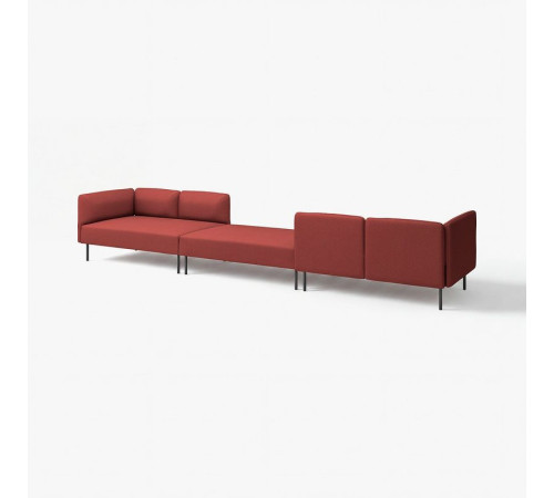 6-osobowa sofa modułowa, Gunnared/brązowoczerwony metal LILLEHEM 295.361.95