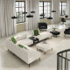 6-os sofa moduł ze stolikiem pomoc, Vissle/beżowy metal LILLEHEM 295.534.82