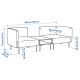 2-os sofa moduł ze stolik bocznym, Vissle beżowy/drewno LILLEHEM 295.697.46