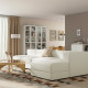4,5-os sofa modułowa z szezlongiem, prawy/Axvall kremowy JÄTTEBO 296.077.10