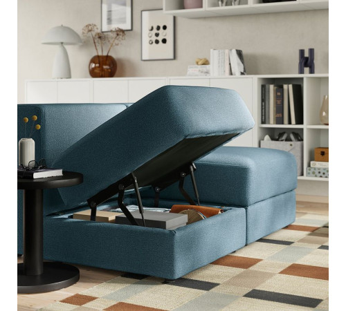Sofa modułowa, 2-osobowa, Axvall ciemny szaroniebieski JÄTTEBO 296.082.67