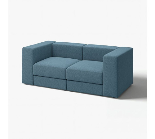 Sofa modułowa, 2-osobowa, Axvall ciemny szaroniebieski JÄTTEBO 296.082.67