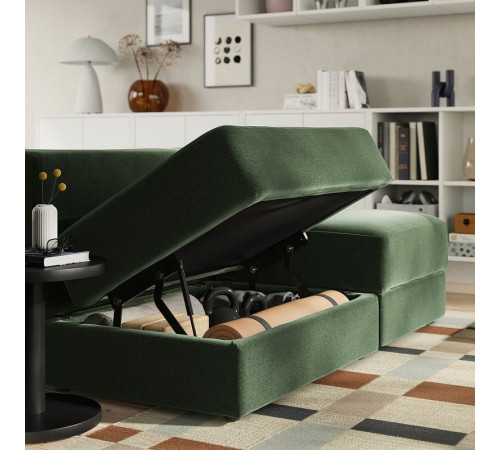 Sofa modułowa, 3-osobowa, Johanneshov ciemnozielony JÄTTEBO 296.083.33