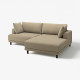 Sofa modułowa, 3-osobowa, z szezlongiem, prawy/Johanneshov brązowobeżowy UPPÅKRA 296.140.65