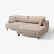 Sofa modułowa, 3-osobowa, z szezlongiem, prawy/Samsala szarobeżowy UPPÅKRA 296.140.70