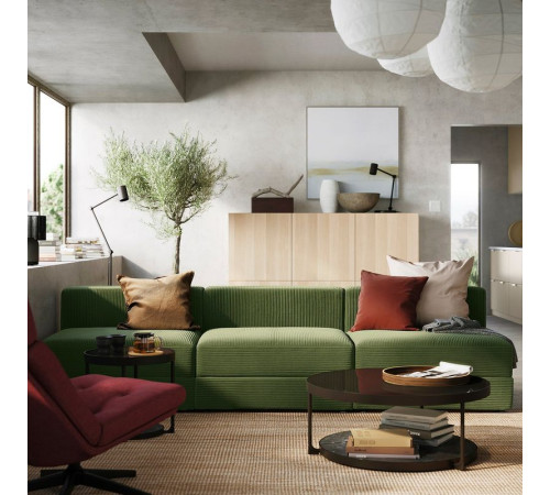 4,5 osobowa sofa modułowa, Samsala ciemny żółto-zielony JÄTTEBO 394.850.96