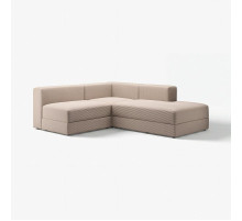 Modułowa sofa naroż 2,5 os z szezl, prawy/Samsala szarobeżowy JÄTTEBO 394.851.81