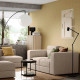 Sofa modułowa, 2-osobowa, z zagłówkiem/Samsala szarobeżowy JÄTTEBO 395.104.06