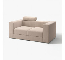 Sofa modułowa, 2-osobowa, z zagłówkiem/Samsala szarobeżowy JÄTTEBO 395.104.06