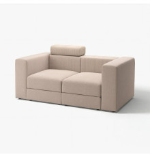 Sofa modułowa, 2-osobowa, z zagłówkiem/Samsala szarobeżowy JÄTTEBO 395.104.06