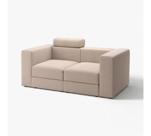 Sofa modułowa, 2-osobowa, z zagłówkiem/Samsala szarobeżowy JÄTTEBO 395.104.06