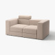 Sofa modułowa, 2-osobowa, z zagłówkiem/Samsala szarobeżowy JÄTTEBO 395.104.06