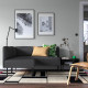 Modułowa sofa narożna, 2-osobowa, Gunnared ciemnoszary/metal LILLEHEM 395.363.07