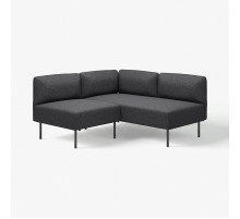 Modułowa sofa narożna, 2-osobowa, Gunnared ciemnoszary/metal LILLEHEM 395.363.07