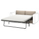 Sekcja 2-os sofa rozkładana, Hillared beżowy VIMLE 395.369.77