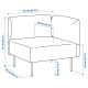 5-os sofa moduł ze stolikiem boczn, Gunnared/brązowoczerwony metal LILLEHEM 395.534.67