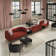 5-os sofa moduł ze stolikiem boczn, Gunnared/brązowoczerwony metal LILLEHEM 395.534.67