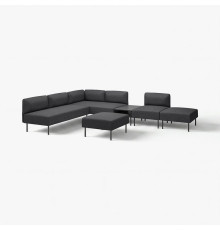 6-os sofa moduł ze stolikiem pomoc, Gunnared/ciemnoszary metal LILLEHEM 395.747.52