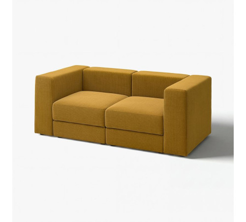 Sofa modułowa, 2-osobowa, Samsala żółtobrązowy JÄTTEBO 396.082.62