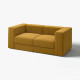 Sofa modułowa, 2-osobowa, Samsala żółtobrązowy JÄTTEBO 396.082.62
