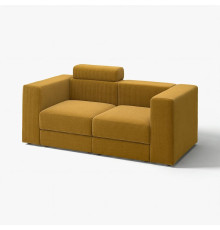 Sofa modułowa, 2-osobowa, z zagłówkiem/Samsala żółtobrązowy JÄTTEBO 396.083.18