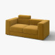 Sofa modułowa, 2-osobowa, z zagłówkiem/Samsala żółtobrązowy JÄTTEBO 396.083.18