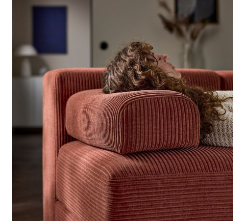 Sofa modułowa, 2-osobowa, z zagłówkiem/Samsala brązowoczerwony JÄTTEBO 396.083.23
