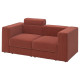 Sofa modułowa, 2-osobowa, z zagłówkiem/Samsala brązowoczerwony JÄTTEBO 396.083.23