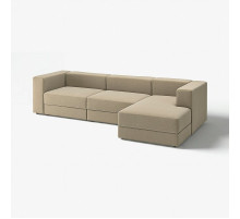 4-osob sofa modułowa z szezlongiem, prawy/Johanneshov brązowobeżowy JÄTTEBO 396.083.99
