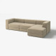 4-osob sofa modułowa z szezlongiem, prawy/Johanneshov brązowobeżowy JÄTTEBO 396.083.99
