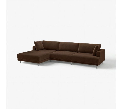 4,5 osobowa sofa modułowa, z szezlongiem, lewy/Samsala ciemnobrązowy UPPÅKRA 396.130.46