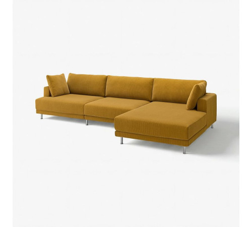 4,5 osobowa sofa modułowa, z szezlongiem, prawy/Samsala żółtobrązowy UPPÅKRA 396.130.51