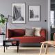 Sofa modułowa, 2-osobowa, Gunnared/brązowoczerwony drewno LILLEHEM 494.712.73
