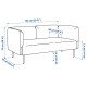 Sofa modułowa, 2-osobowa, Gunnared/brązowoczerwony drewno LILLEHEM 494.712.73