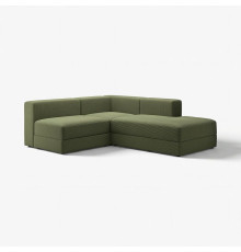 Modułowa sofa naroż 2,5 os z szezl, prawy/Samsala ciemny żółto-zielony JÄTTEBO 494.851.90